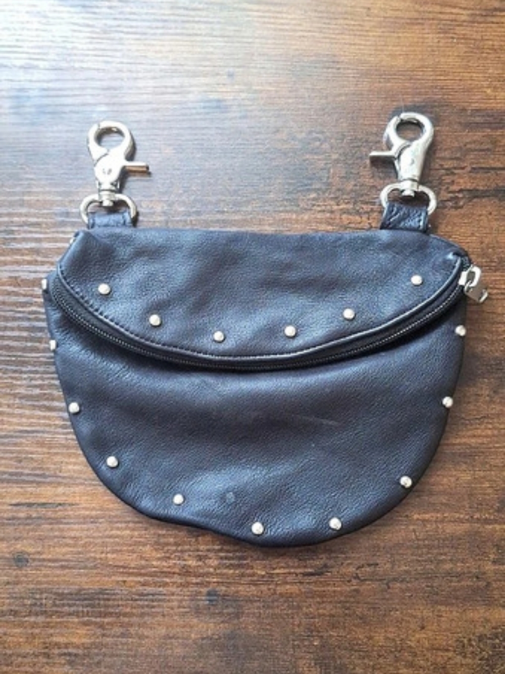 J&P Cycles Deerskin Biker Bag With Rivets